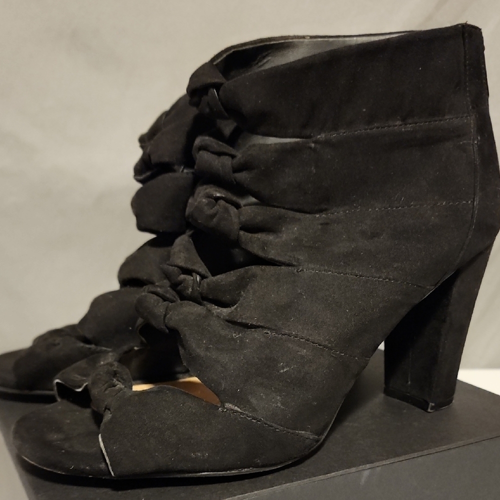 Torrid Black Heels with Ruched Design